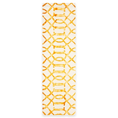 Safavieh Dip Dye Entwine 2-Foot 3-Inch x 10-Foot Runner in Ivory/Gold. View a larger version of this product image.