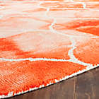 Alternate image 1 for Safavieh Dip Dye Lattice 7-Foot Round Area Rug in Orange/Ivory