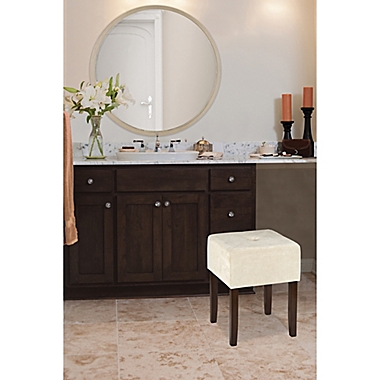 Bellamy Vanity Stool in Brown. View a larger version of this product image.
