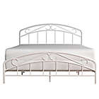 Alternate image 4 for Hillsdale Furniture Jolie Arched Scroll Bed Frame in Textured White