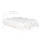 Hillsdale Furniture Jolie Arched Scroll Bed Frame in Textured White