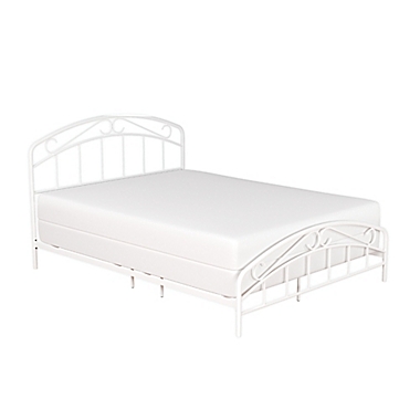 Hillsdale Furniture Jolie Arched Scroll Queen Bed Frame in Textured White. View a larger version of this product image.