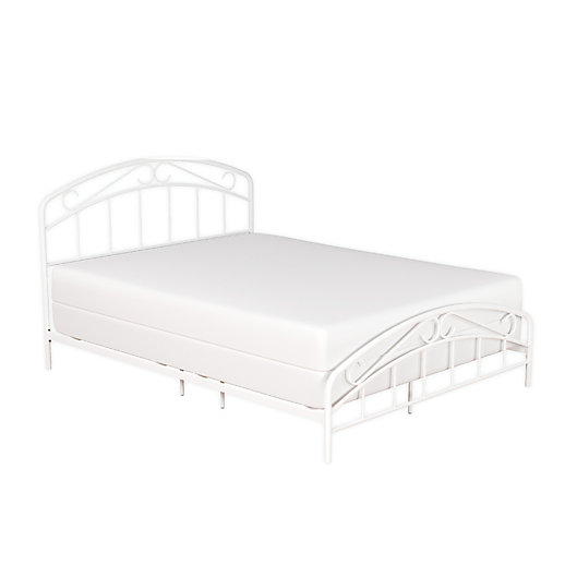 Alternate image 1 for Hillsdale Furniture Jolie Arched Scroll Queen Bed Frame in Textured White