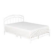 Hillsdale Furniture Jolie Arched Scroll Queen Bed Frame in Textured White