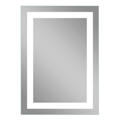Neutype 36-Inch x 30-Inch LED Rectangular Anti-Fog Vanity Mirror in Silver
