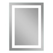 Neutype 36-Inch x 30-Inch LED Rectangular Anti-Fog Vanity Mirror in Silver