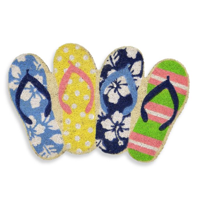 Beach Flip Flop 18 Inch X 28 Inch Door Mat Bed Bath And Beyond
