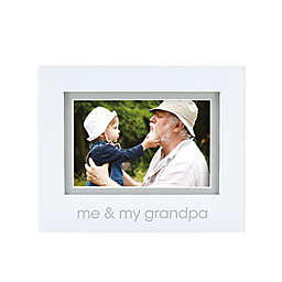 Pearhead® "Me and My Grandpa" 4-Inch x 6-Inch Picture Frame in White
