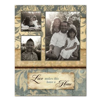 Love Makes This House a Home Photo Collage 11-Inch x 14-Inch Canvas Wall Art