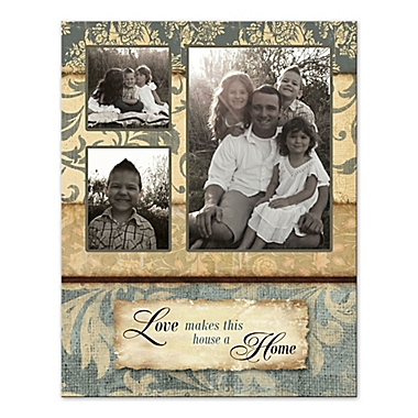 Love Makes This House a Home Photo Collage 11-Inch x 14-Inch Canvas Wall Art. View a larger version of this product image.