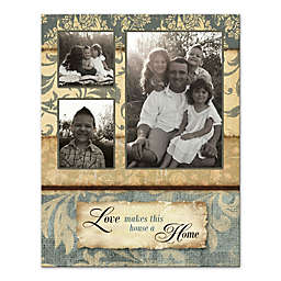 Love Makes This House a Home Photo Collage 11-Inch x 14-Inch Canvas Wall Art