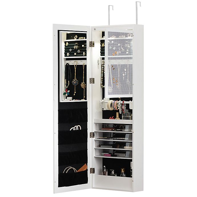 Door Solutions Over The Door Mirrored Mega Cabinet In White Bed