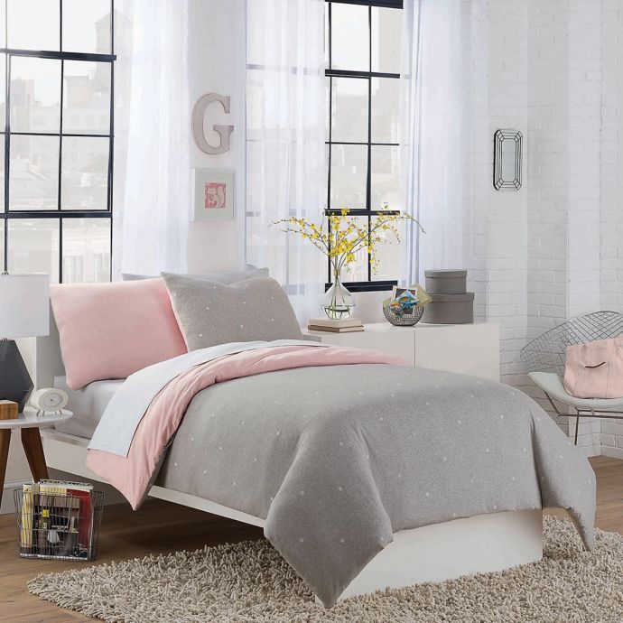 Corey Reversible Duvet Cover Set In Pink Bed Bath Beyond