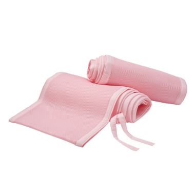 BreathableBaby&reg; Breathable Mesh Crib Liner in Light Pink. View a larger version of this product image.