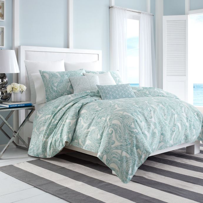 Nautica Long Bay Duvet Cover In Aqua Bed Bath Beyond