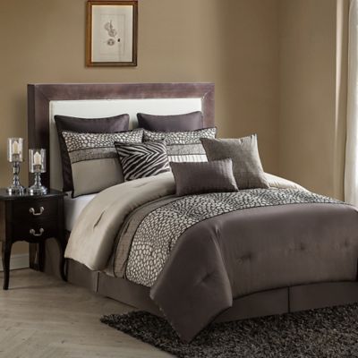 VCNY Mali 9-Piece Comforter Set in Brown | Bed Bath & Beyond