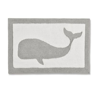 whale bath mat