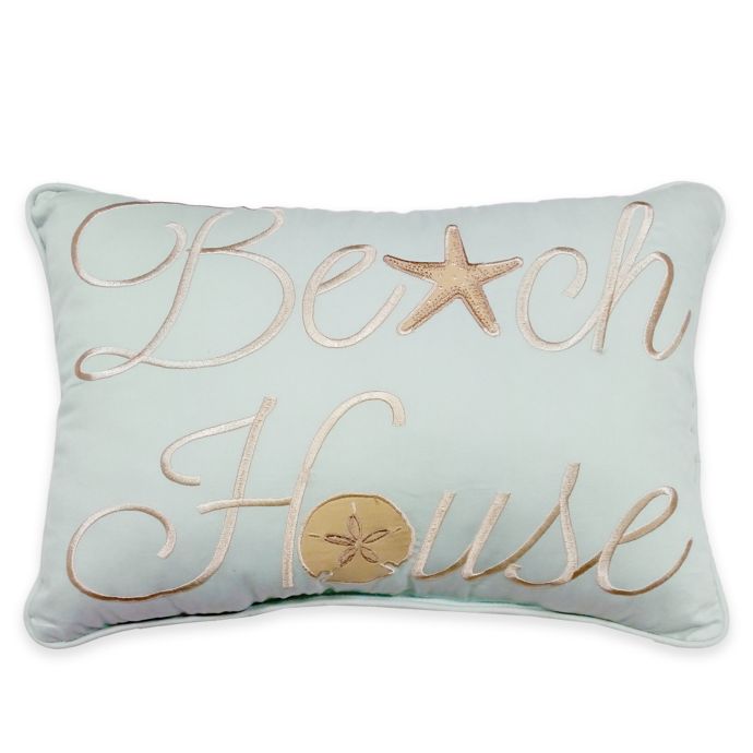 Sandbridge Beach House Oblong Throw Pillow in Blue Bed Bath & Beyond