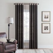 Cambria&reg; Malta Remix 63-Inch Grommet Top Window Curtain Panel in Charcoal (Single)