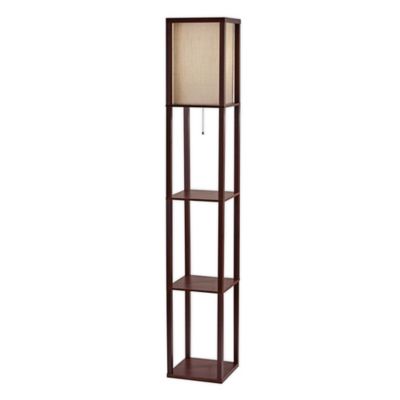 Adesso Wright Shelf Lamp Bed Bath, Square Floor Lamps With Shelves