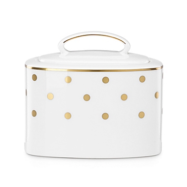 kate spade new york Larabee Road&trade; Gold Covered Sugar Bowl. View a larger version of this product image.