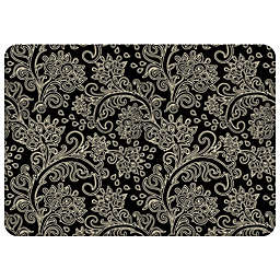 The Softer Side by Weather Guard™ 23-Inch x 36-Inch Paisley Kitchen Mat in Black/White