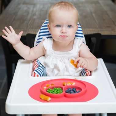 ezpz&trade; Mini Happy Mat Reusable Placemat in Grey. View a larger version of this product image.
