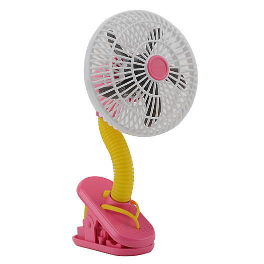 Alternate image 1 for O2COOL® 4-Inch Portable Stroller Clip Fan in Pink/Yellow Flip Flop