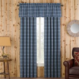 Branklyn Plaid Window Curtain Panel and Valance