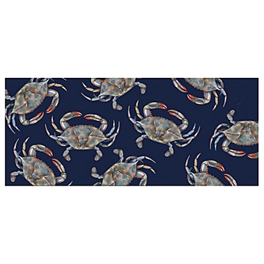The Softer Side by Weather Guard&trade; 25-Inch x 60-Inch Blue Crabs Kitchen Mat. View a larger version of this product image.