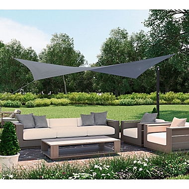 Coolaroo&reg; Ready to Hang 11-Foot 10-Inches x 8-Foot Oblong Shade Sail in Steel. View a larger version of this product image.