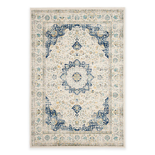 Alternate image 1 for Safavieh Evoke Collection Mirza 6-Foot 7-Inch x 9-Foot Area Rug in Ivory/Blue