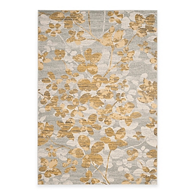 Safavieh Evoke Collection Flora 3-Foot x 5-Foot Accent Rug in Grey/Gold. View a larger version of this product image.