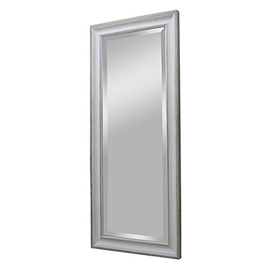 70-Inch x 30-Inch Rectangular Beveled Leaner Mirror in White. View a larger version of this product image.