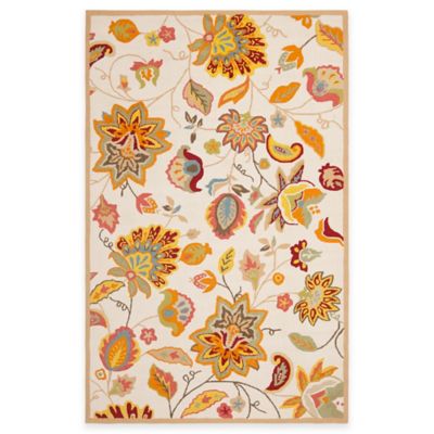 Safavieh Four Seasons Paisley Floral Rug in Ivory/Yellow