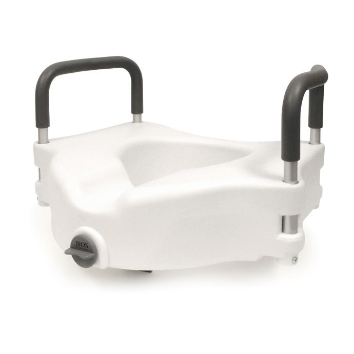 Bios Living ClampOn Raised Toilet Seat in White/Grey Bed Bath and