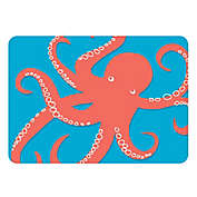 The Softer Side by Weather Guard&trade; Nautical Octi on Turquoise Kitchen Mat