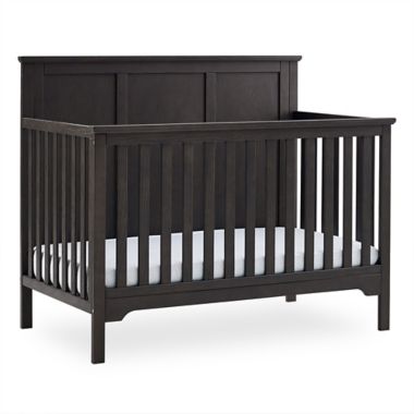 Delta Children Sweet Beginnings Sage Flat Top 6-in-1 Convertible Crib in Stone Grey. View a larger version of this product image.