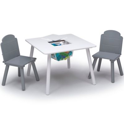 delta childrens table and chairs grey