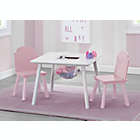 Alternate image 4 for Delta Children Finn 3-Piece Table and Chair Set with Storage in White/Pink