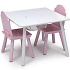 Alternate image 3 for Delta Children Finn 3-Piece Table and Chair Set with Storage in White/Pink