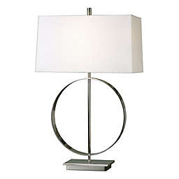 Uttermost Addison Table Lamp in Polished Nickel with Linen Shade