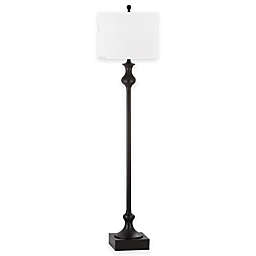 Safavieh Brewster Floor Lamp in Oil-Rubbed Bronze with Cotton Shade