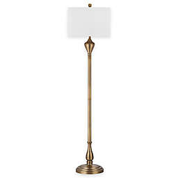 Safavieh Xenia Floor Lamp in Gold with Cotton Shade