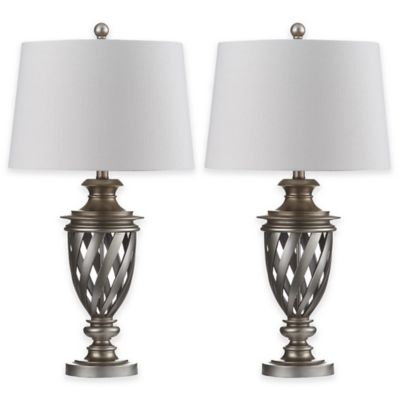 silver lamps