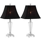 Alternate image 1 for Safavieh Lilly Crystal Table Lamps in Silver with Shades (Set of 2)