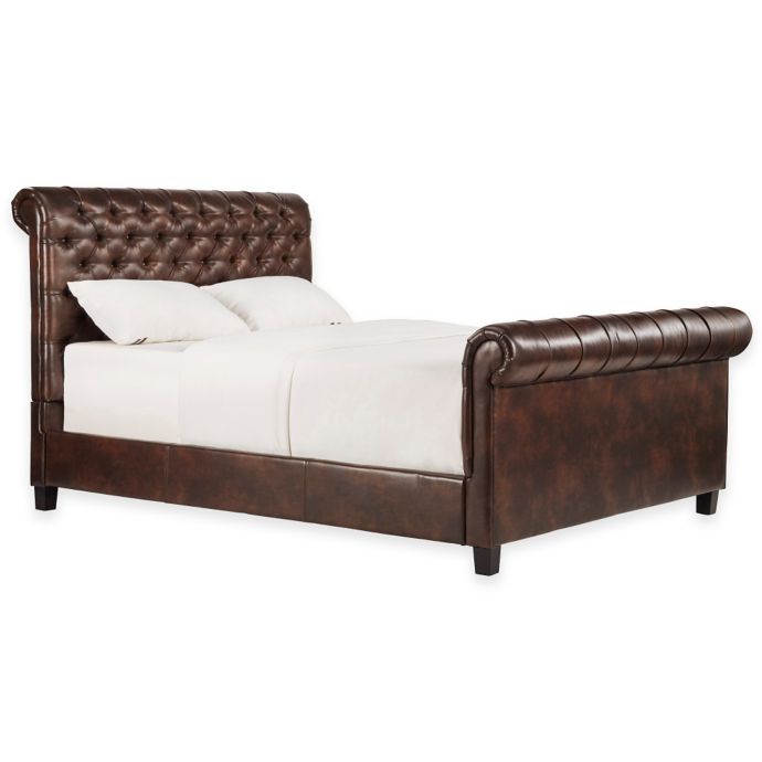 platform sleigh bed queen