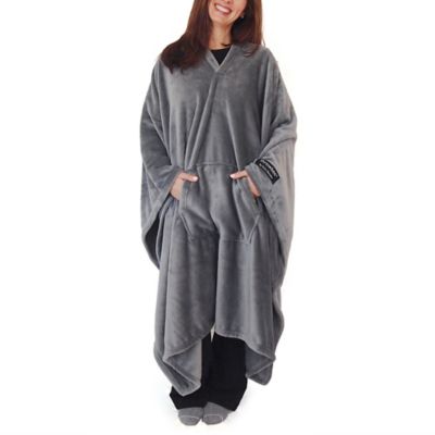 THROWBEE Blanket-Poncho BLUE 