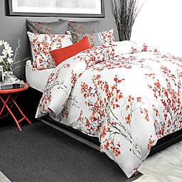 Alamode Home Brielle Duvet Cover in Coral