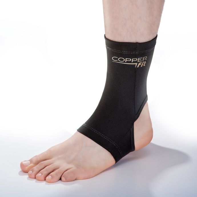 Copper Fit® Copper Infused Ankle Sleeve in Black Bed Bath and Beyond